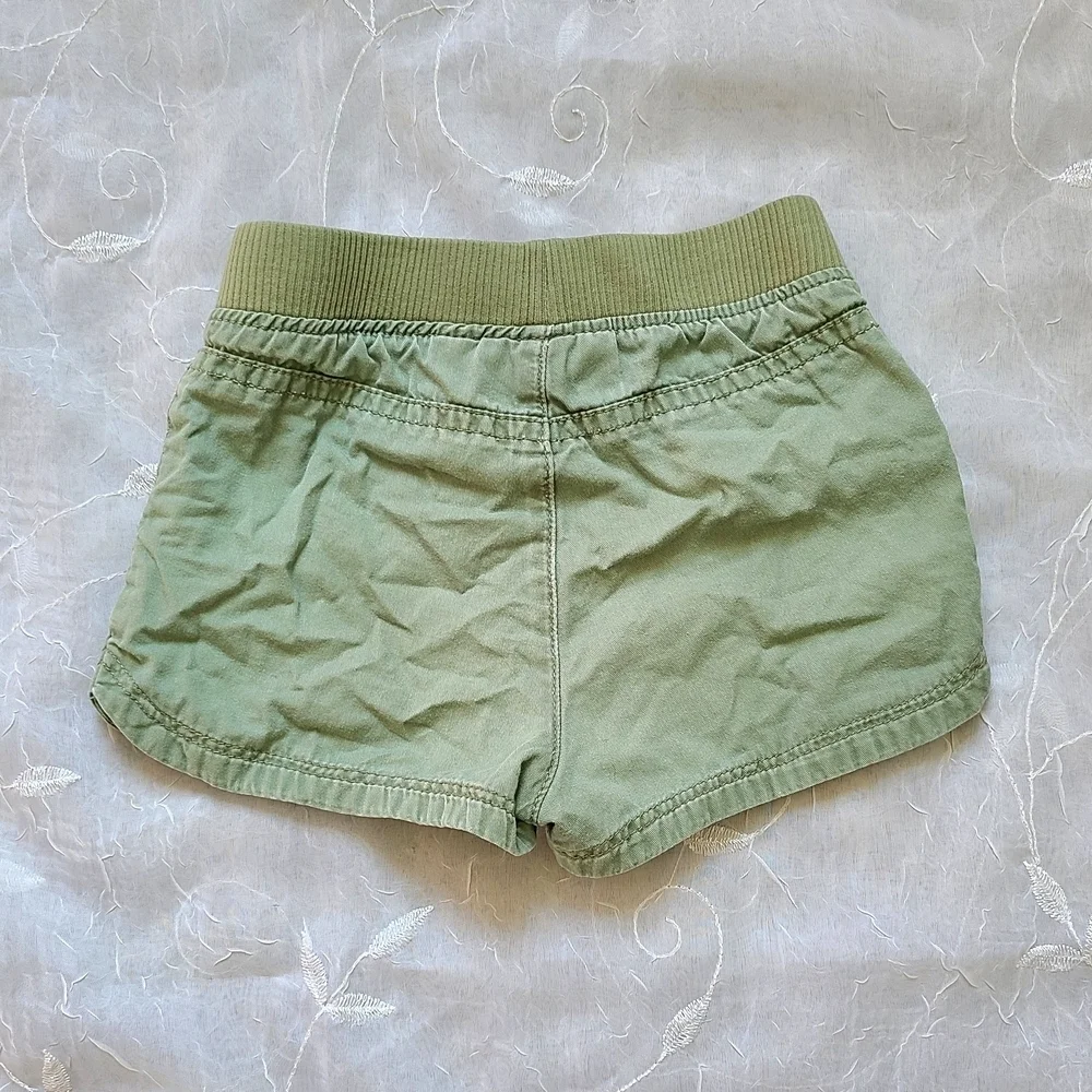 The Children's Place Khaki Shorts Pink & Green Pair for Girls